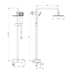 Душевая система Grocenberg GB7011 черный матовый