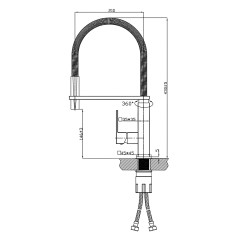 Смеситель для кухни с гибким пружинным изливом Ganzer GZ16037-F, белый