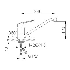 Смеситель для кухни (мойки) Ganzer ANGELIKA GZ08022