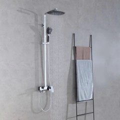 Душевая система Ganzer, рейлинг GZ21061-С, хром/черный