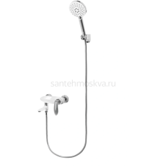 Смеситель для ванны и душа Grocenberg GB8001 белый хром