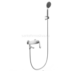 Смеситель для ванны и душа Grocenberg GB8001 белый хром