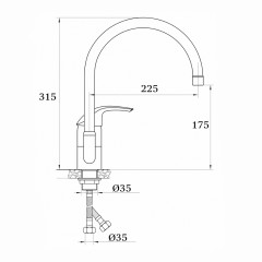 Смеситель для кухни (мойки) Ganzer ENGELBART GZ03021-B