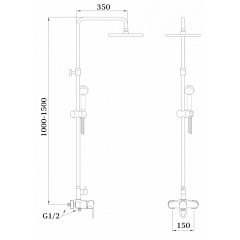 Душевая панель Ganzer GZ10060, хром