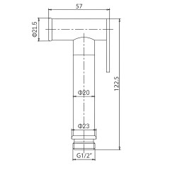 Смеситель для биде (комплект) Ganzer GZ 12202-C Set, черный