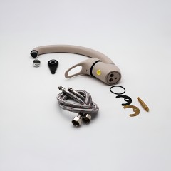 Смеситель для кухни, высокий Ganzer GZ08023-1А, песочный