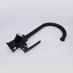 Смеситель для кухни с подключением к фильтру Ganzer GZ26025-C, черный