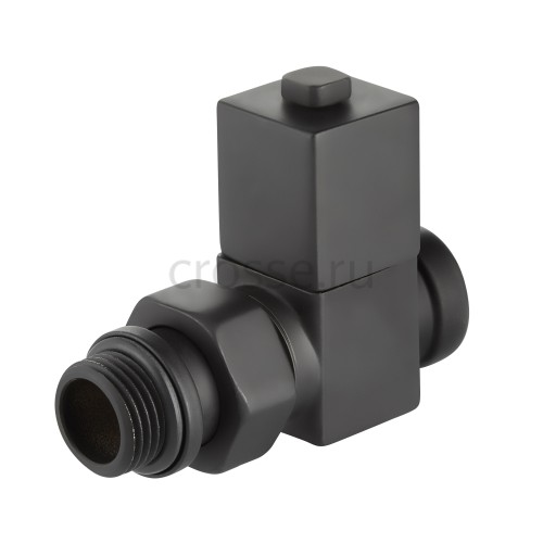 Набор дизайн-вентилей Royal Thermo CUBE 1/2 черный, RTE 56.0006, НС-1422575