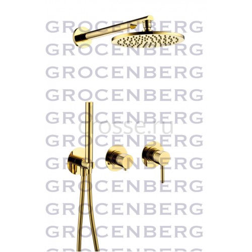 Душевой комплект Grocenberg GB5090 Золото