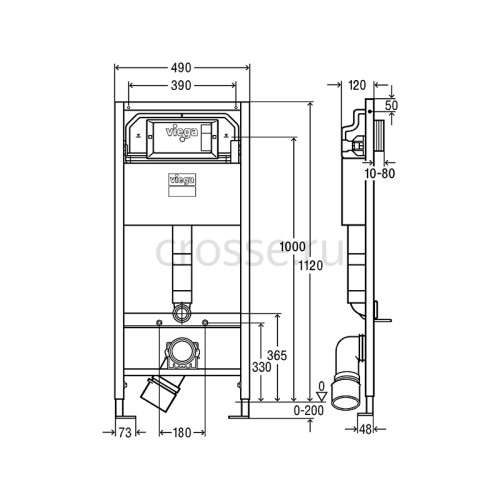 Инсталляция для унитаза Viega Prevista Dry 771973