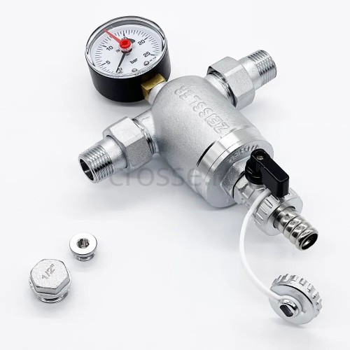 Фильтр Zeissler 100 мкм, с манометром, ZSf.302.0104N 1/2 НР