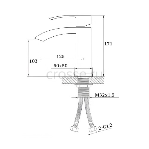 Смеситель для раковины Ganzer GZ44011-D, бронза