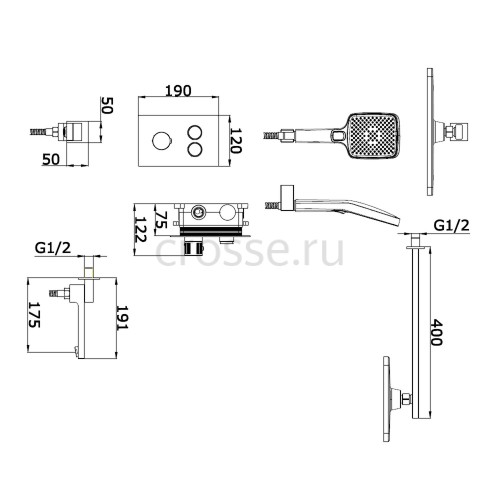 Душевая система VIEIR V25006-3C