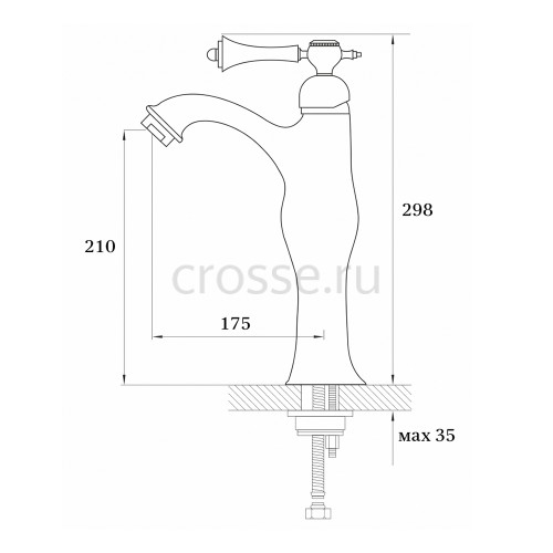 Смеситель для раковины Ganzer GZ77013-Е, золото