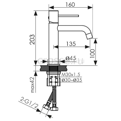 43211-3 Смеситель KAISER Vita для раковины