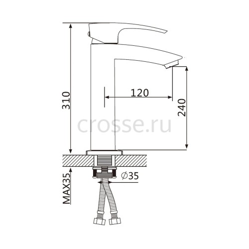 Смеситель для раковины VIEIR V433512C