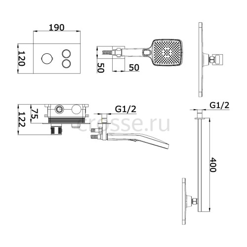 Душевая система VIEIR V25006-2C