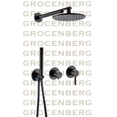 Душевой комплект Grocenberg GB5090 Черный матовый