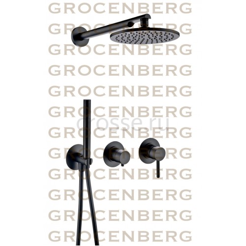 Душевой комплект Grocenberg GB5090 Черный матовый