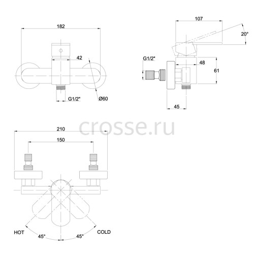 Смеситель KAISER Sonat для душа 34077-1