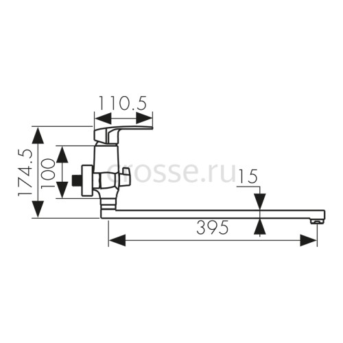 Смеситель KAISER Guss для ванны 68055