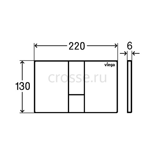 Панель смыва унитаза VIEGA Prevista Visign for Style 24 (773267)