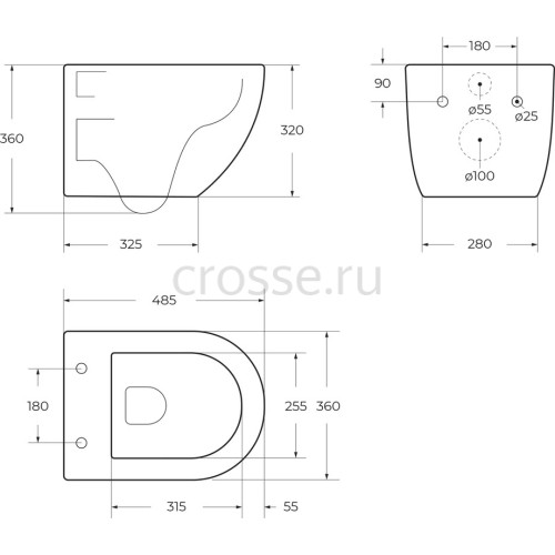 Инсталляция GROHE Rapid SL 38772001, с кнопкой смыва никель матовый 38732EN0 + BelBagno TORNADO UNO-TOR BB5177CH-TOR/SC