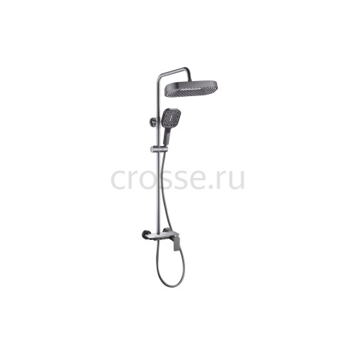 Ares Душевая стойка со смесителем ALS-615-11 Оружейная сталь