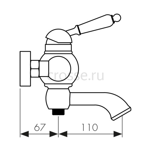Смеситель KAISER Wood для ванны 61022