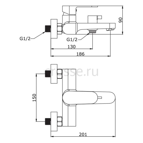 Смеситель для ванны VIEIR V283531F
