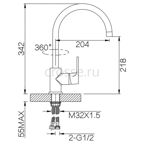 Смеситель для кухни VIEIR V043521A