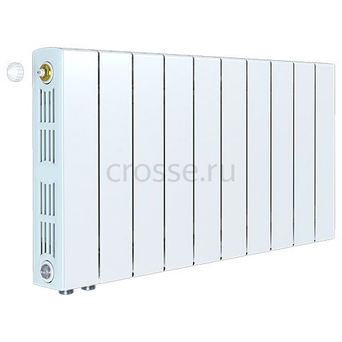 Радиатор биметаллический 500 Ventil VL - 12 секций c нижним левым подключением R-SU-500-12-VL