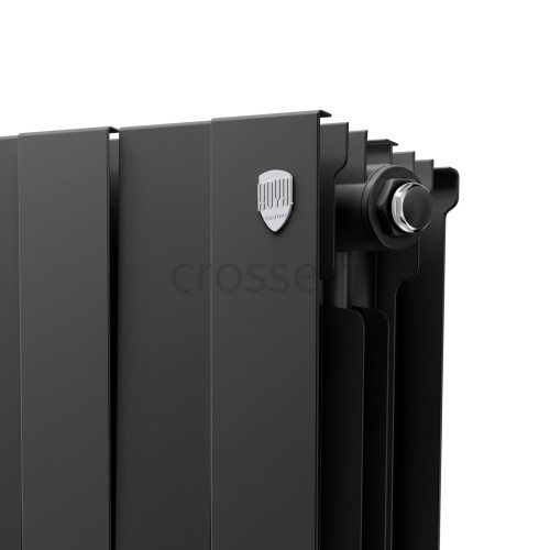 Радиатор биметаллический Royal Thermo Pianoforte 500 - 12 секций Noir Sable с боковым подключением