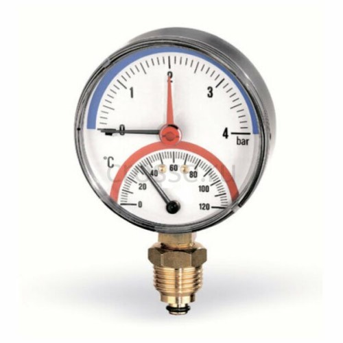 Термоманометр радиальный 80 мм F+R828 (TMRP) 4 бар Watts