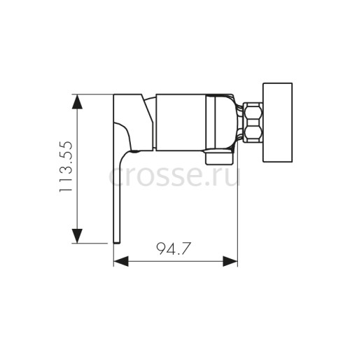 Смеситель KAISER Linear для душа 59177