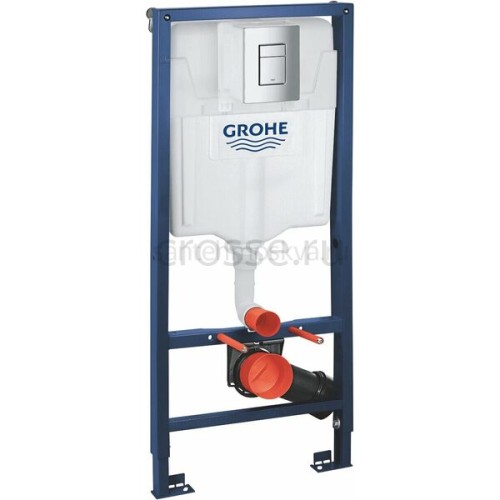 Инсталляция GROHE Rapid SL 38772001, с кнопкой смыва + Унитаз подвесной GROHE Euro Ceramic 39206000