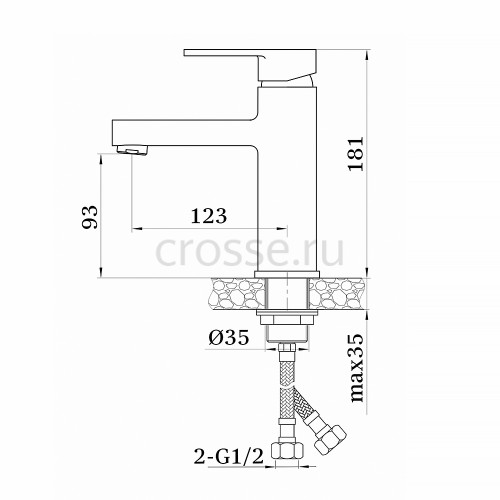 Смеситель для раковины Ganzer GZ12012, хром