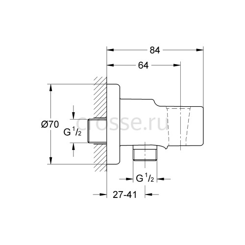 Гигиенический душ комплект GROHE BauClassic 124434