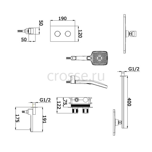 Душевая система VIEIR V25004-3C