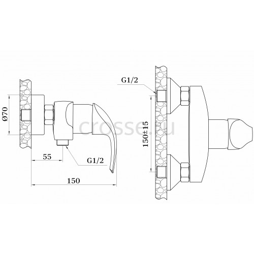 Смеситель для душа ENGELBART GZ03052 Ganzer