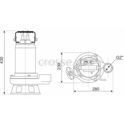 Дренажный насос Aquario Grinder-200