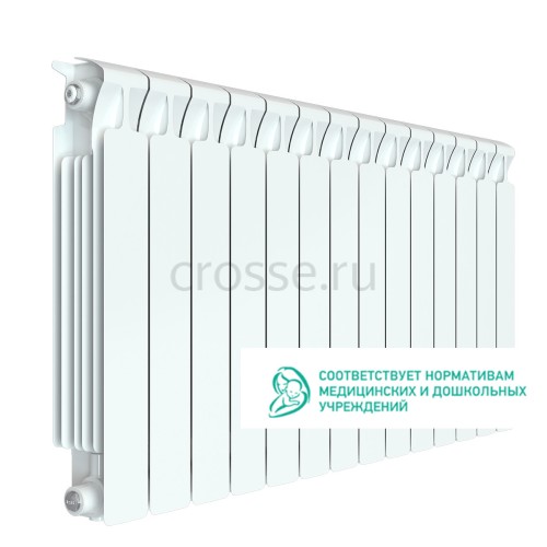 Радиатор биметаллический Rifar Monolit 500 - 14 секций c боковым подключением