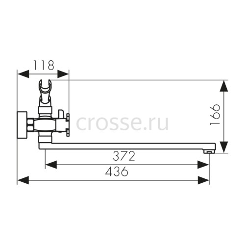 Смеситель KAISER Cuatro 58055 для ванны