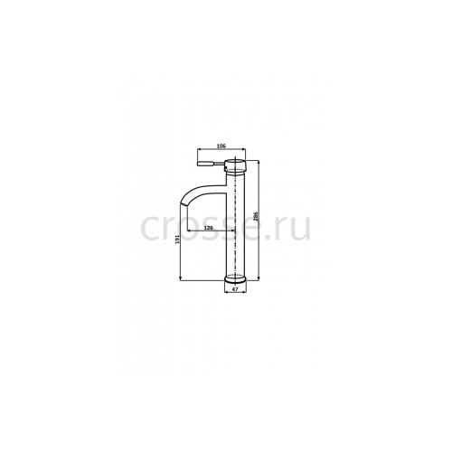 Sona Чёрный. Смеситель для раковины высокий TVZ-0906