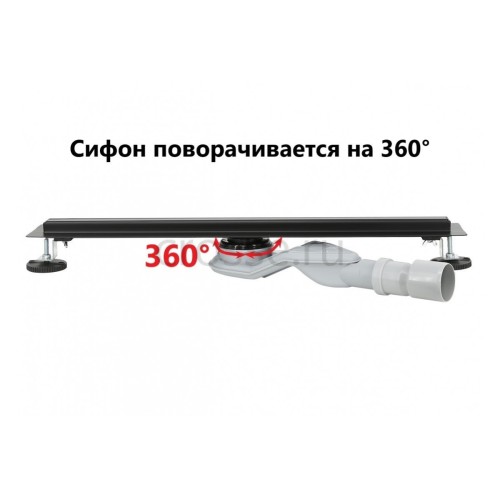 Bajo 700 мм Душевой трап. Чёрный матовый