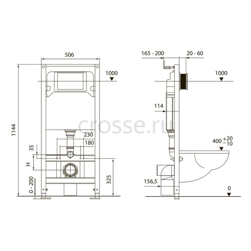 Инсталляция для унитаза TECE TECEspring V S955201, 4 в 1 с панелью смыва TECEspring V хром глянцевая