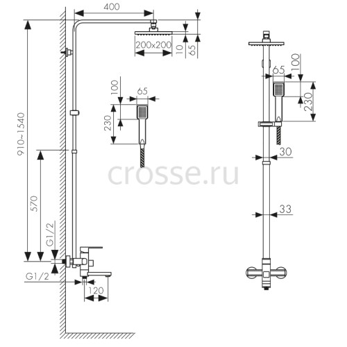 Душевая система KAISER Sonat 34182