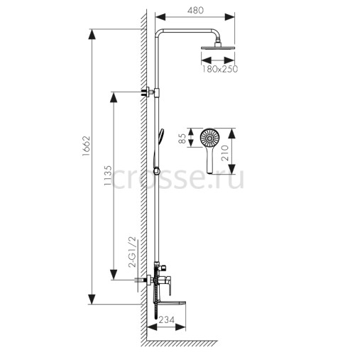 Душевая система KAISER Linear 59182