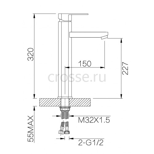 Смеситель для раковины Ganzer GZ06012-D, бронза