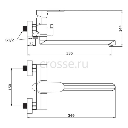 Смеситель для ванны VIEIR V283541F